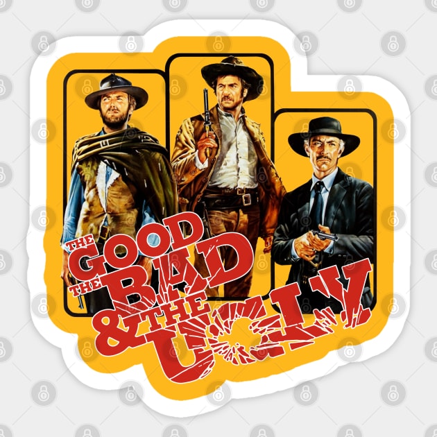 The Good The Bad And The Ugly Sticker by ManulaCo